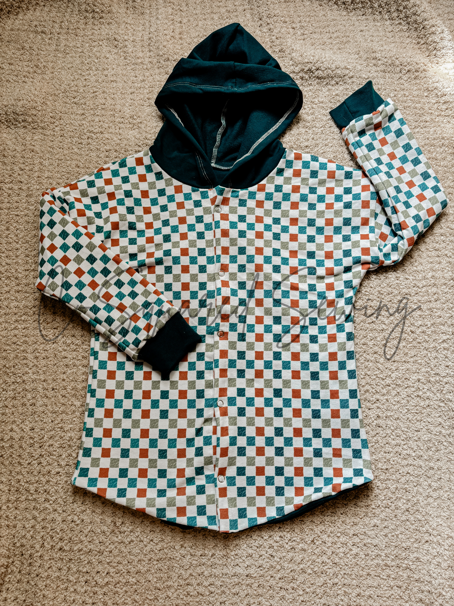 Teal Checkers Shacket