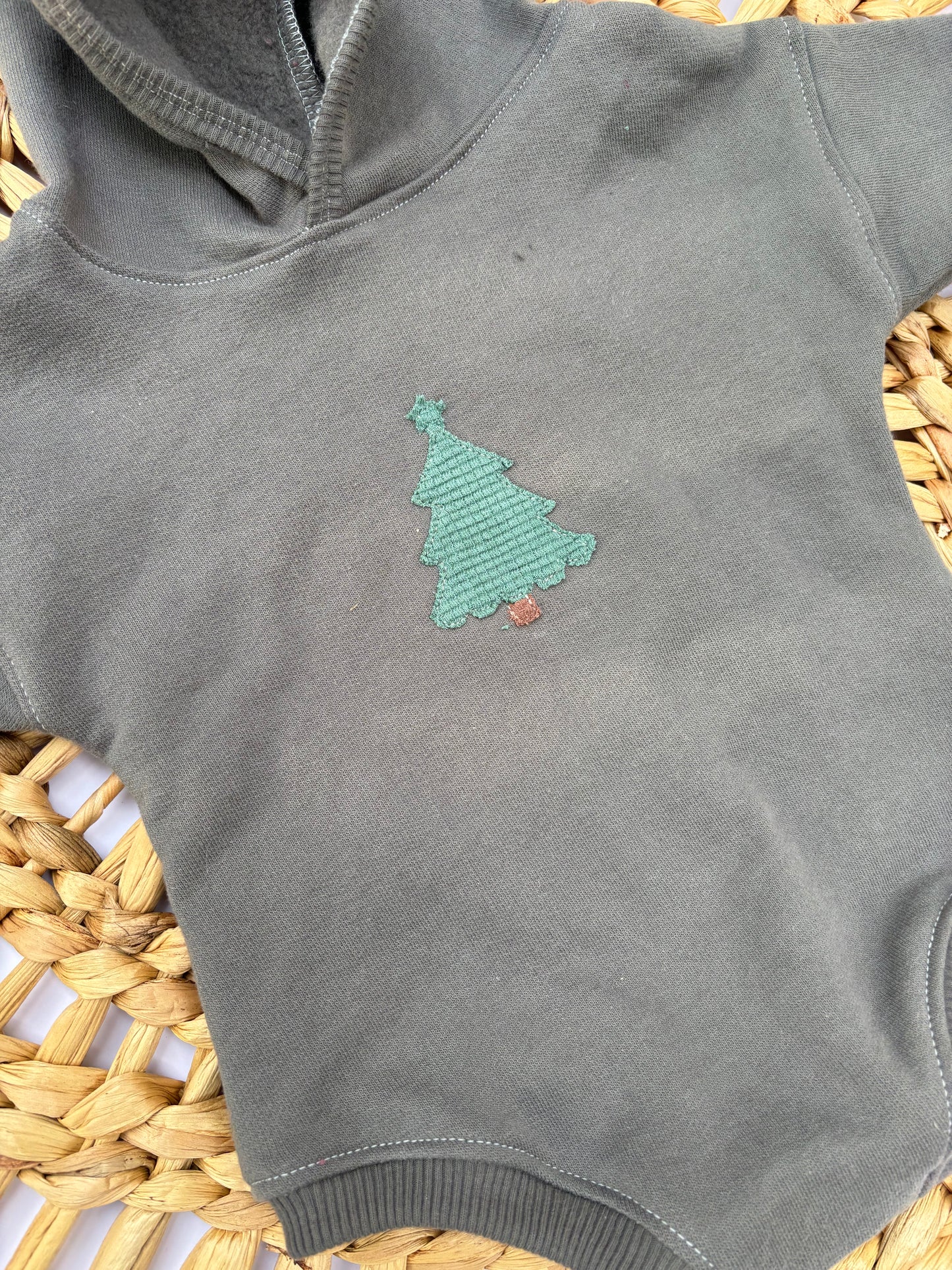 Cotton Fleece Oversized Sweater Romper