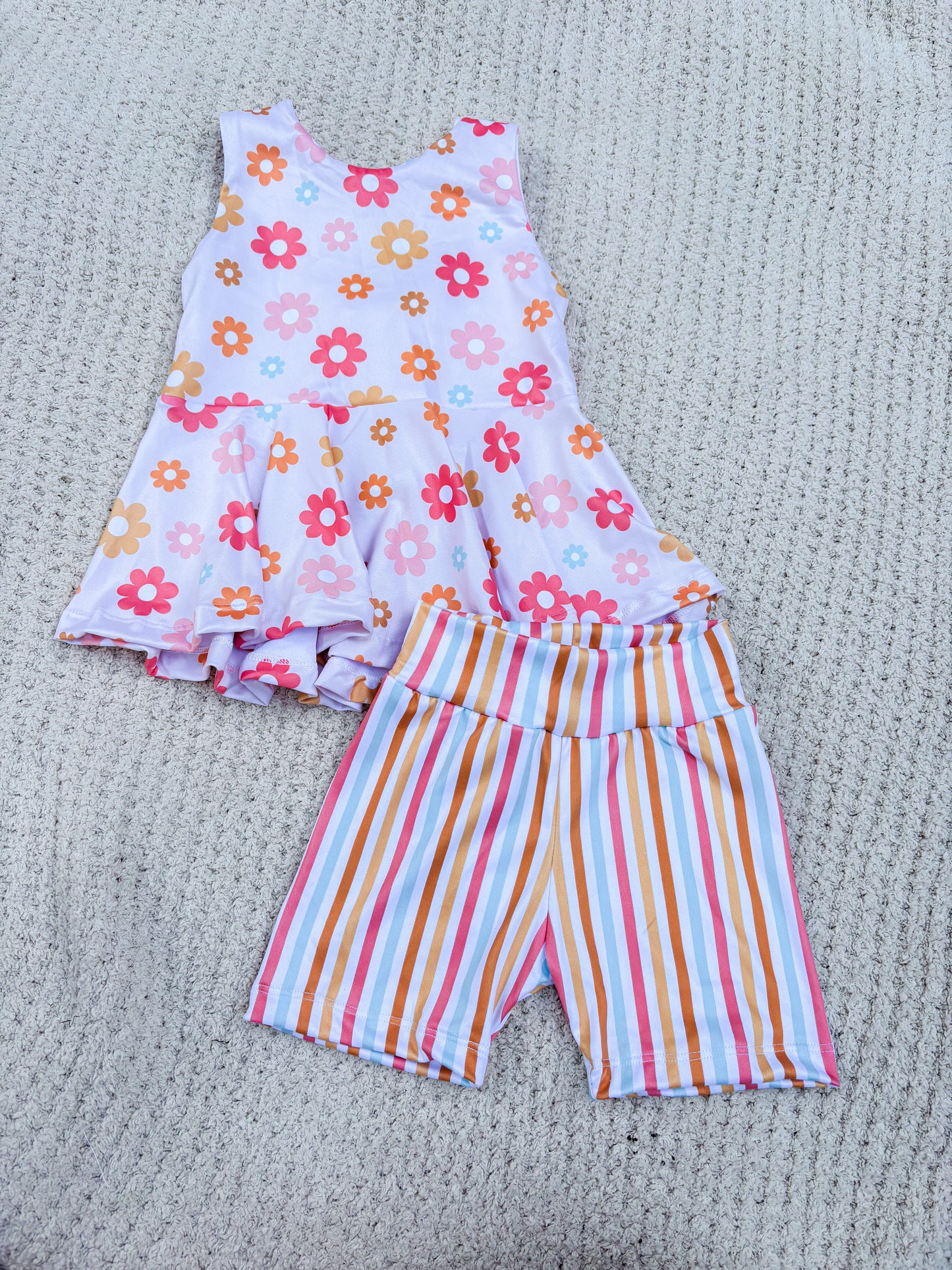 Bow Back Peplum and Bikers