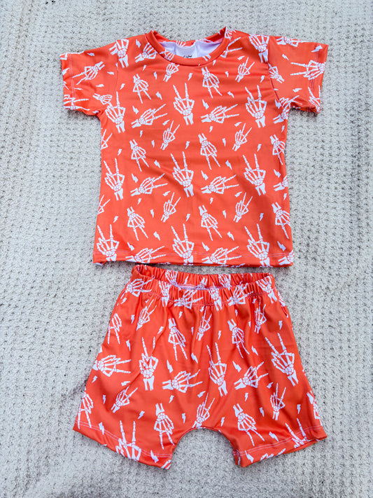 Skeleton Hands Basic Tee and Play Shorts