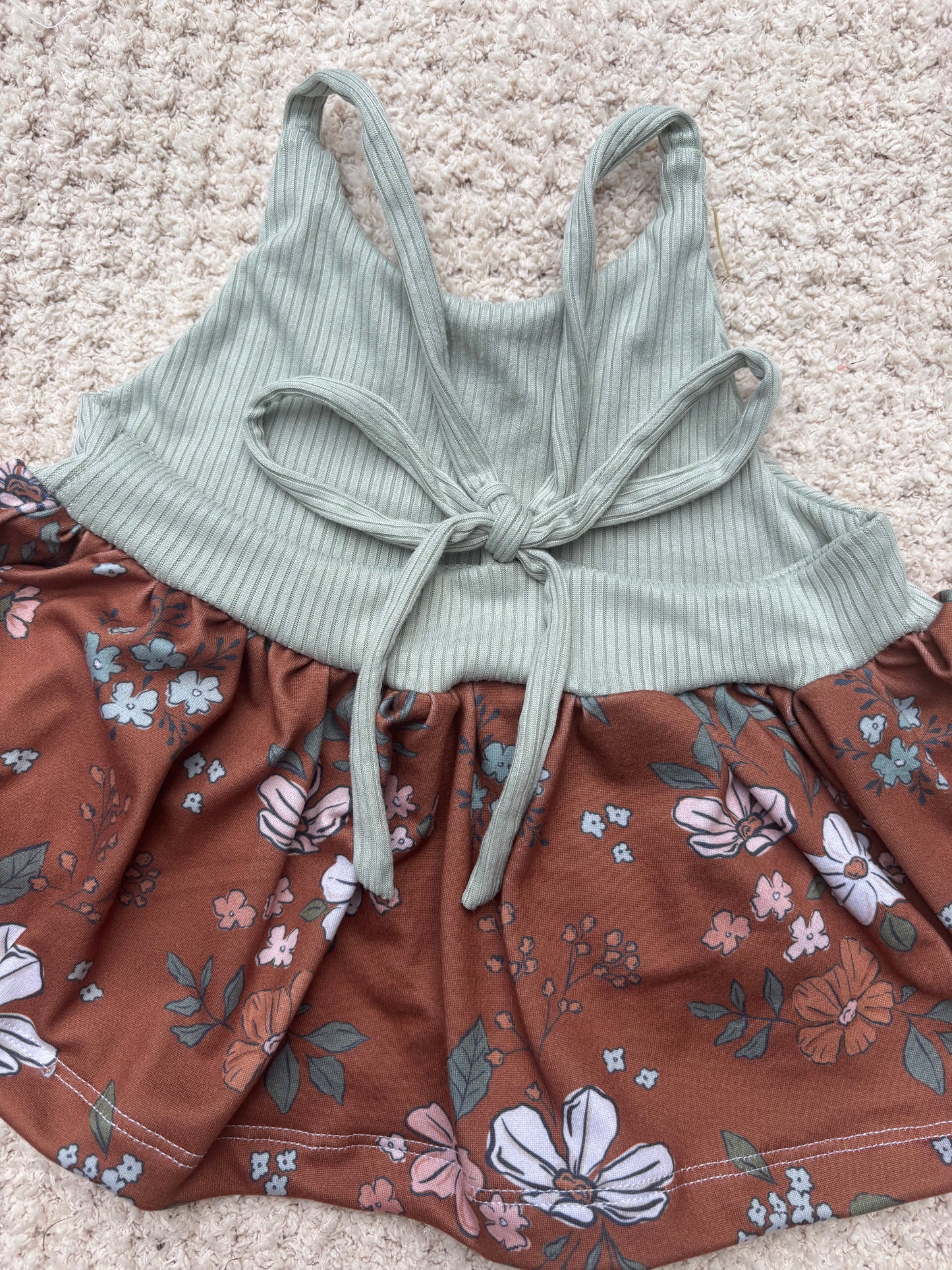 Warm Floral Clover Peplum