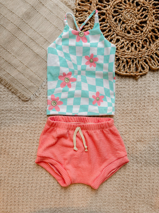 4T Cross back cami and shorties