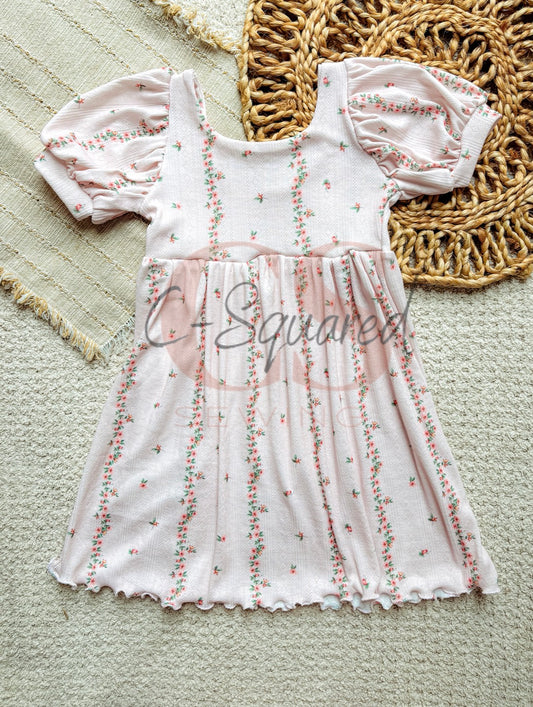 Puff Sleeve Petal Dress