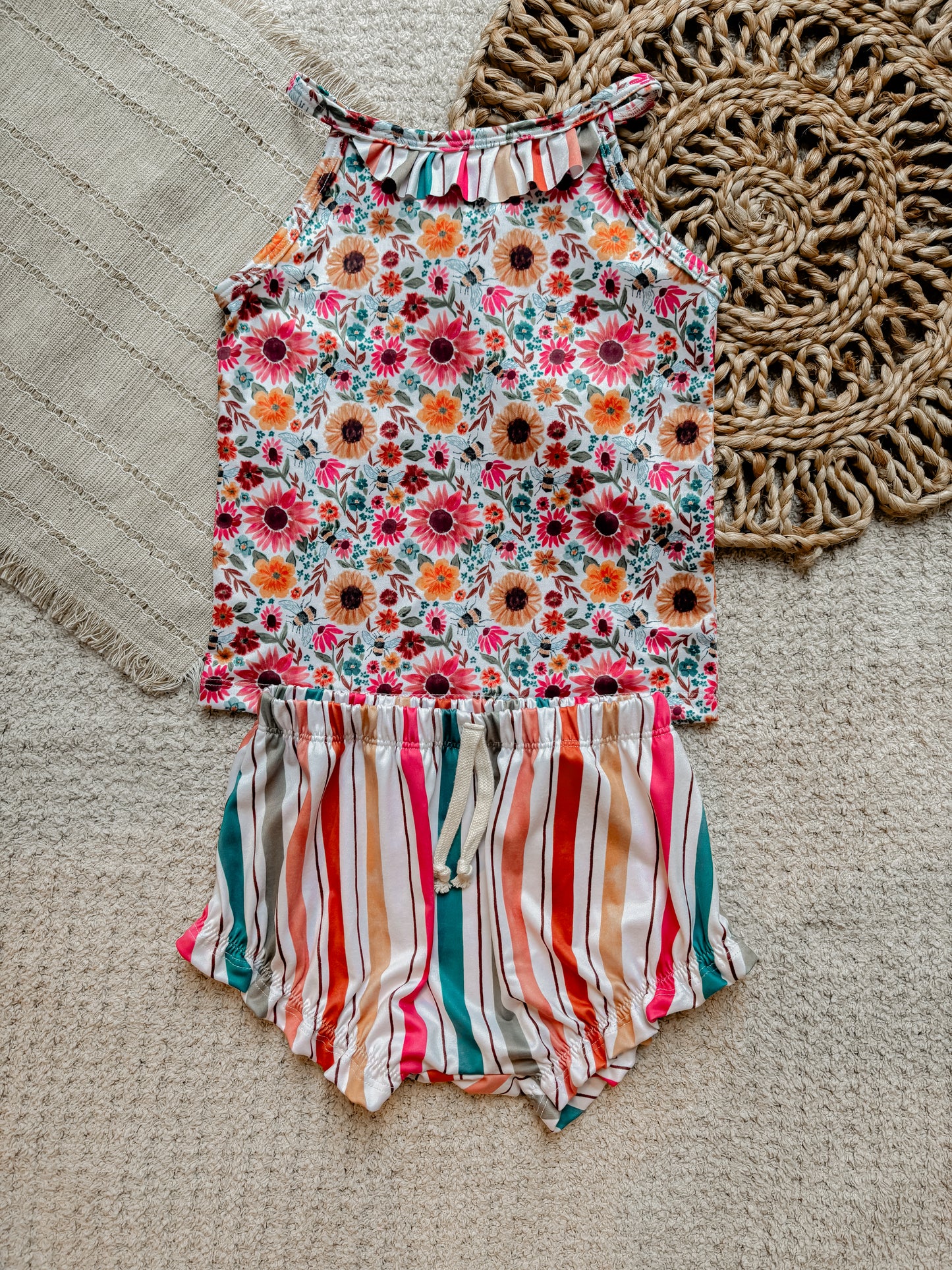 5T Tank and Ruffle shorties set