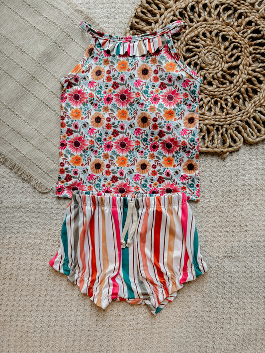 5T Tank and Ruffle shorties set
