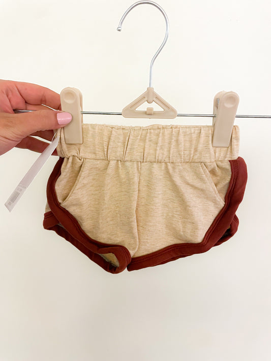 Oatmeal and Rust Track Shorts